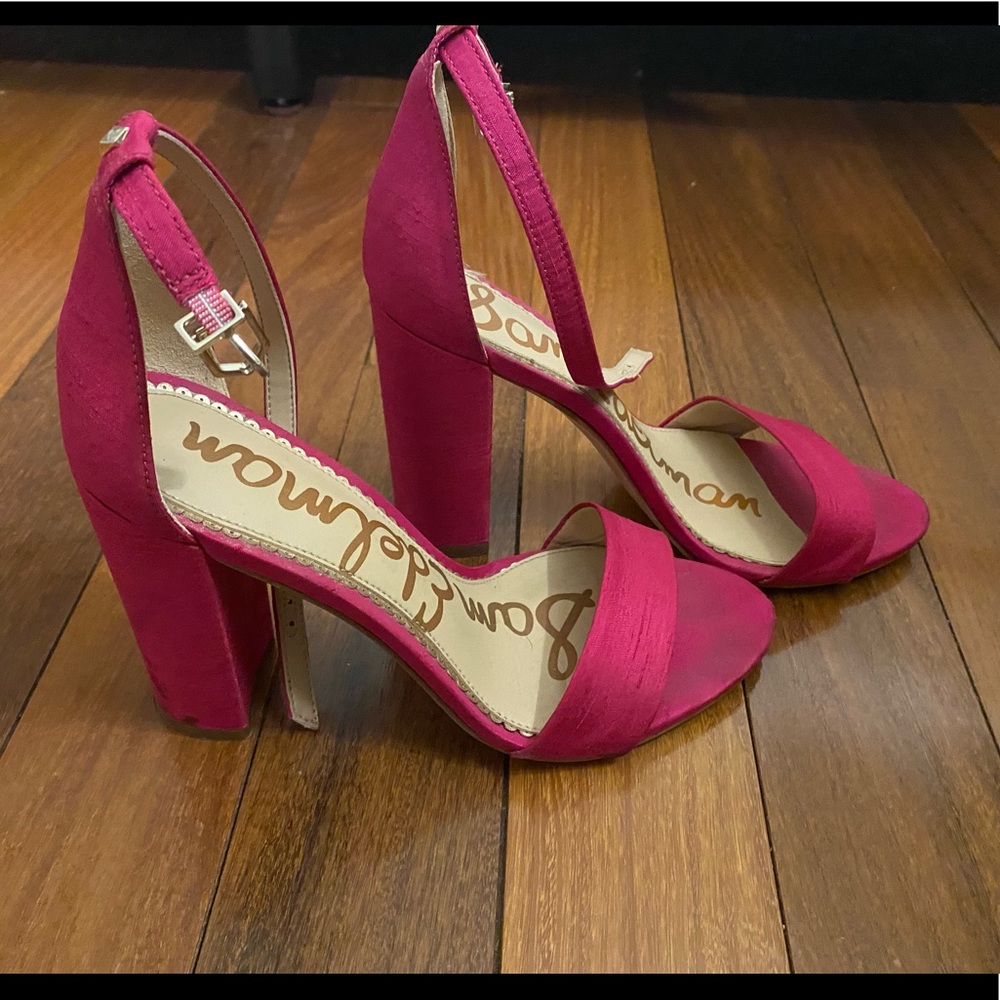 Sam Edelman Pink Strappy Wedges